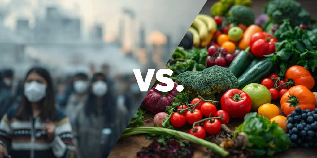 تغذیه و آلودگی هوا