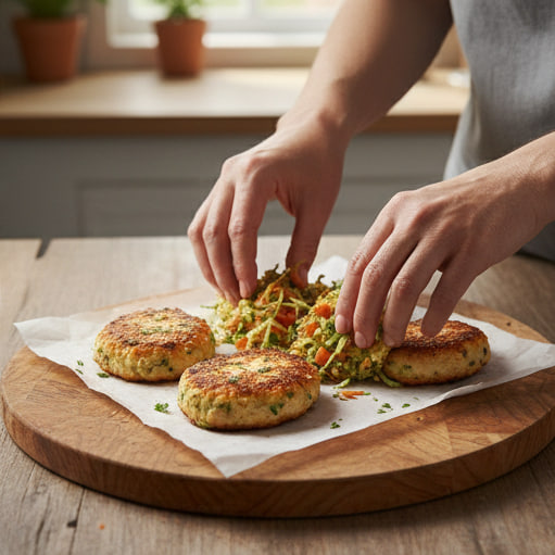 غذای دیابتی: کتلت مرغ و سبزیجات